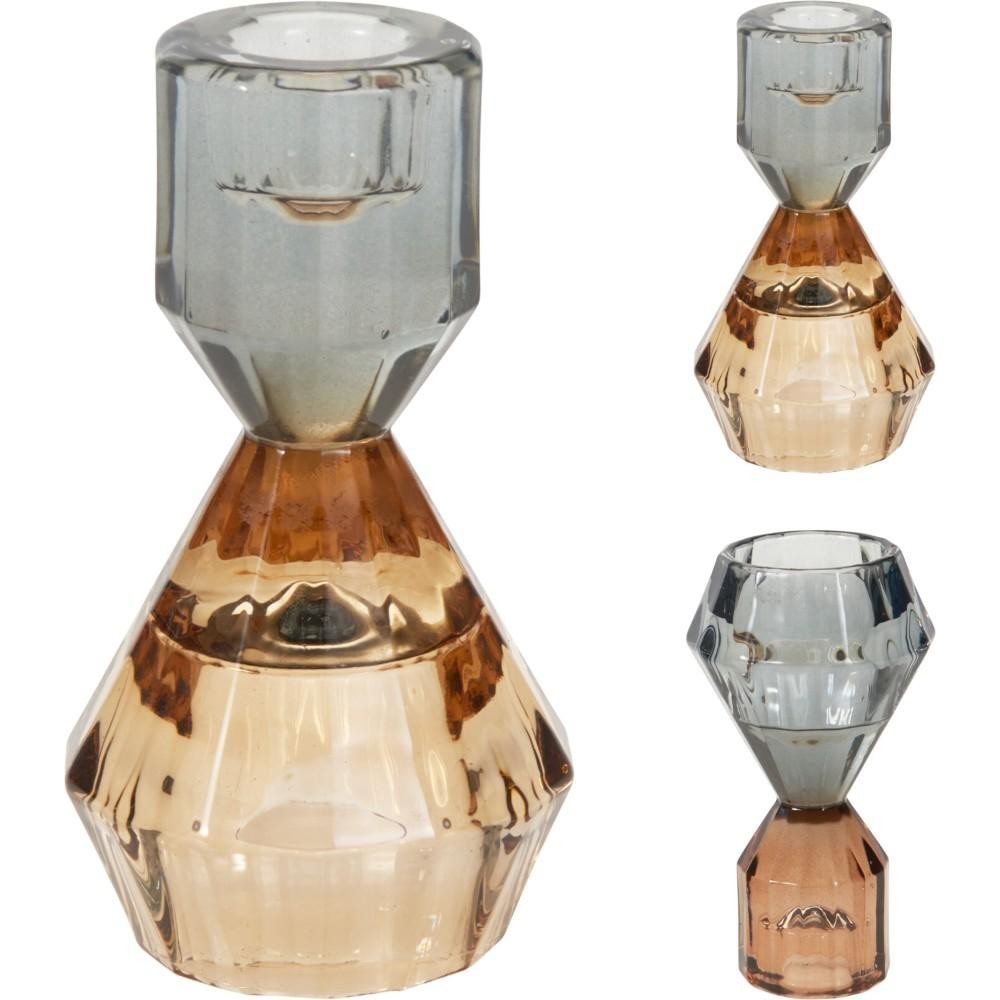 PCANDELA VETRO 6X12CM 2ASS